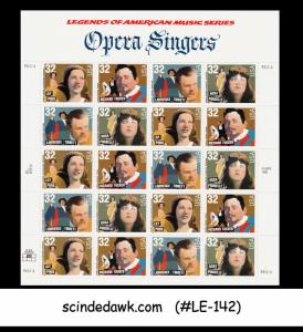 USA - 1997 OPERA SINGERS - MINIATURE SHEET - MINT NH