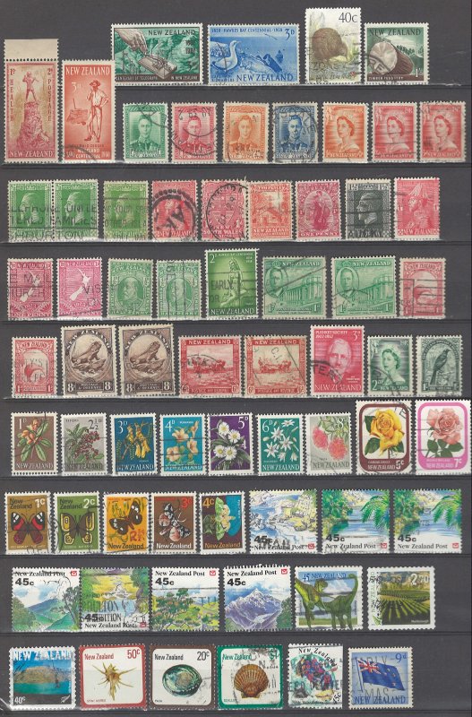 COLLECTION LOT # 42 NEW ZEALAND 72 STAMPS CLEARANCE
