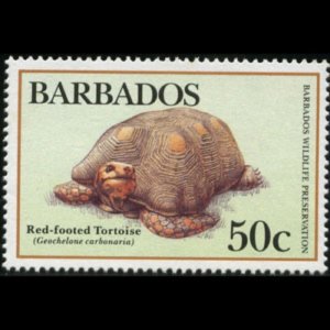 BARBADOS 1989 - Scott# 748 Tortoise 50c NH