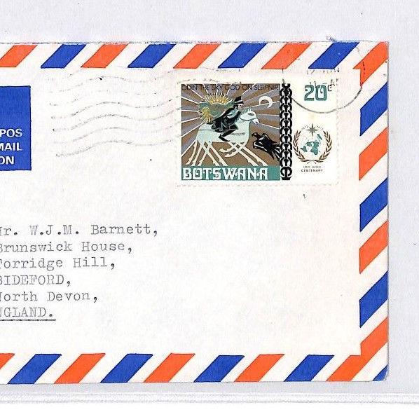 BQ306 Botswana Devon Commercial Airmail Cover {samwells}PTS