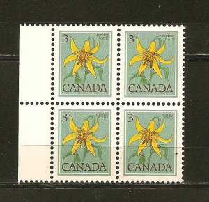 Canada 708 Canada Lily Block of 4 MNH