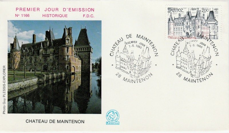 FRANCE - 1980 - Yv.2082 enveloppe 1er jour FDC Château de Maitenon (P.J)