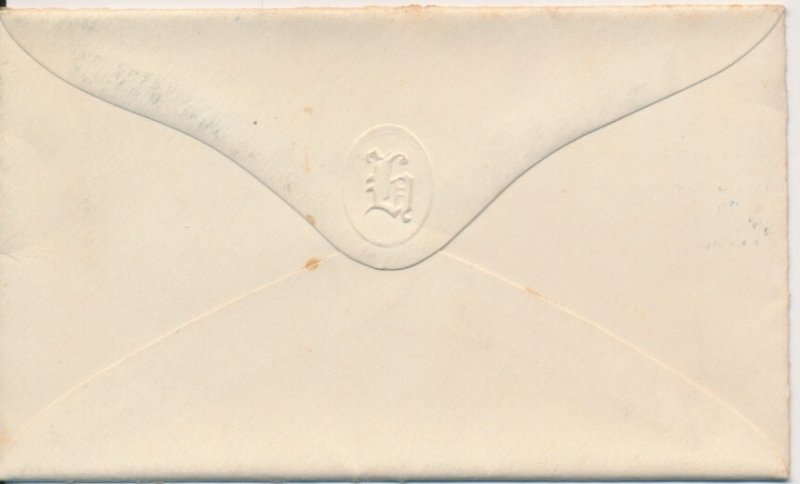 3c Green George Washington on cover Fancy cancel  Springfield MA rimless