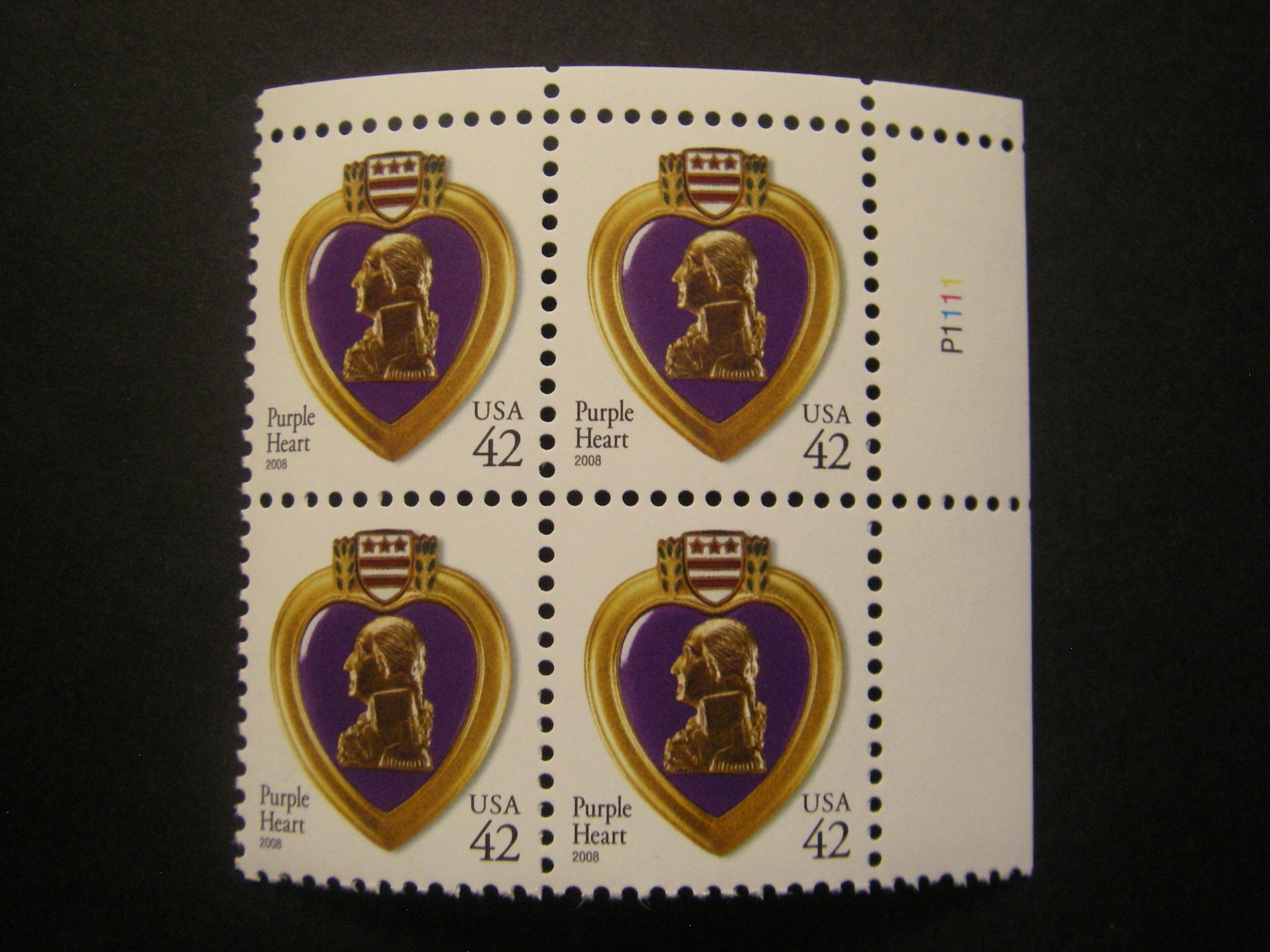 How Much Is A Purple Heart Stamp Worth