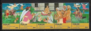 1991 Palau 298 Christmas MNH strip of 5