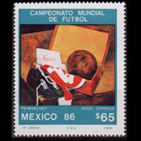 MEXICO 1986 - Scott# 1441 Painting-Soccer 65p NH