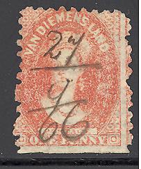 Australia - Tasmania 23b used SCV $ 40.00 (RS)