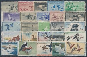 #RW12 // #RW38 F-VF OG LH // HR (25) DIFF. DUCK STAMPS CV $2,240 HV8103