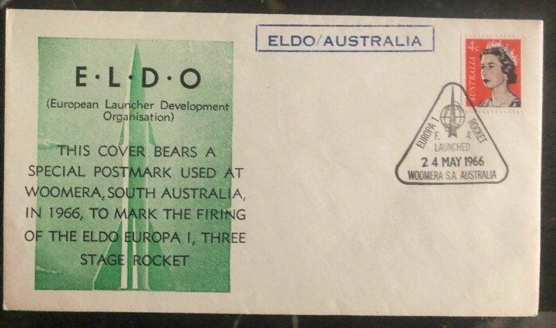 1966 Woomera Australia Rocket Mail First Day Cover FDC ELDO Europa 1