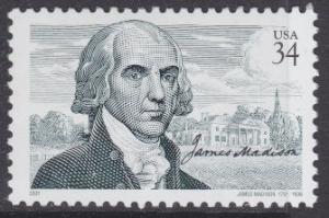 US sc#3545 2001 34c James Madison MNH