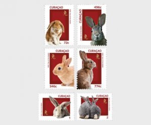 Curacao - Postfris/MNH - Complete set Year of the Rabbit 2023