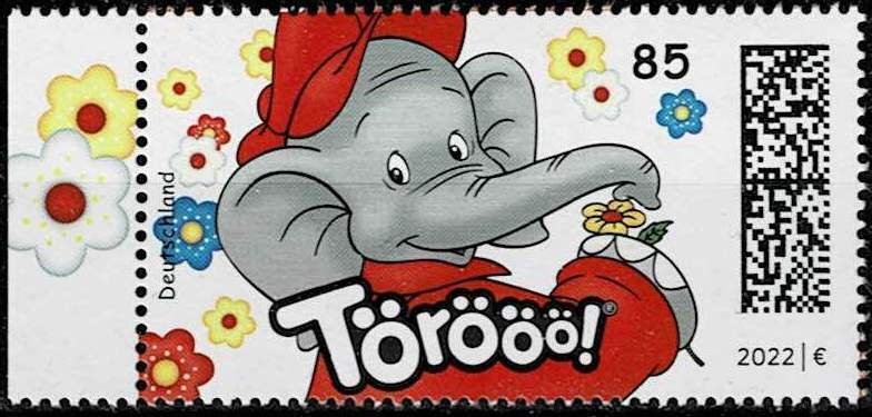 Germany 2022,Sc.# MNH, Children TV, elephant Benjamin Blümchen