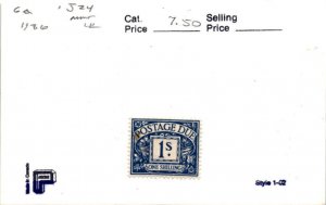 Great Britain, Postage Stamp, #J24 Mint LH, 1937 Postage Due (AB)