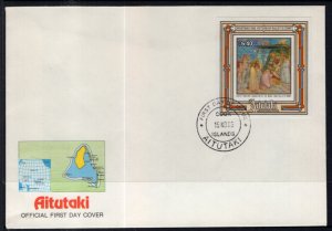 Aitutaki 386 Christmas Souvenir Sheet U/A FDC