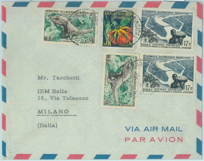 86333 - SENEGAL AOF - POSTAL HISTORY - AIRMAIL COVER to ITALY 1959 Pangolin