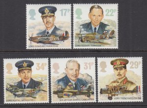 Great Britain 1157-1161 Airplanes MNH VF