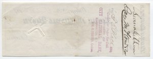 1875 RN-D4 revenue check Tioga National Bank Owego NY [6514.28]