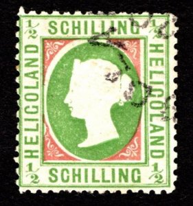 1869, Heligoland 1/2Sch, Used, Sc 5