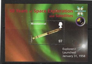 MONTSERRAT SGMS1392 2008 50 YEARS OF SPACE EXPLORATION AND SATELLITES MNH