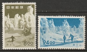 Japan 1951 Sc 523-4 set MH* some disturbed gum