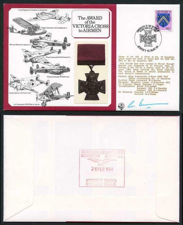 DM3a Award of the Victoria Cross to Airmen 12p Jersey Signed by G. Bunn (B)