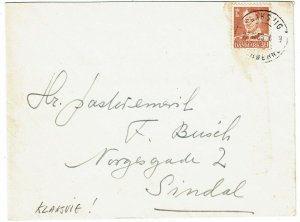 Faroe Islands 1955 Klaksvig cancel on local cover