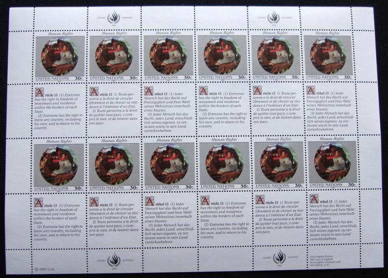 UN #599 MNH Inscription Sheet of 12 + 12 Labels L10 