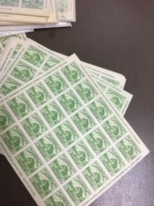 #730   10 MNH Souvenir Sheet. .01 S/s Of 25  imperforate. Mint Condition