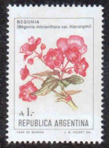 Argentina #1524 ~ Flowers ~ Mint, NH ( 1985)