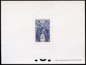 France, 1900-1950 #B257 (YT 879) Cat€90, 1951 Stamp Day (Inside of Mail Car...