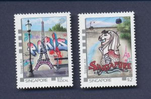SINGAPORE  - Scott 1727-1728 & 1628a  - MNH -  2015 - TWO SCANS