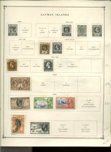 Collection, Cayman Islands Scott Album Pages, 1912/1983, Cat $48, Mint & Used