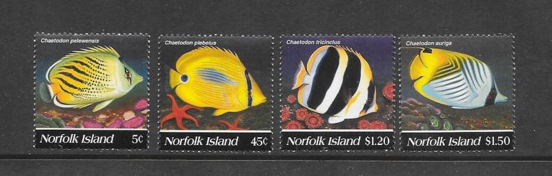FISH - NORFOLK ISLAND #577-80  MNH