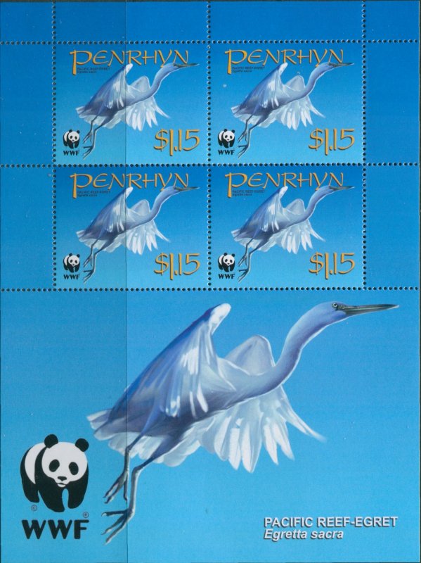 Cook Islands Penrhyn 2008 SG549 $1.15 Egret sheet MNH