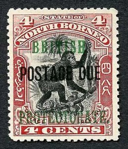 North Borneo SGD40 4c Perf 13.5-14 Post Due Mint no gum Cat 32 Pounds