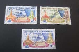 Laos 1964 Sc 89-91 set MNH