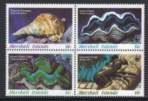 Marshall Islands 113a Clams Crab MNH VF