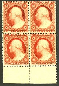 U.S. #26 MINT BLOCK OF 4 WITH PF CERT OG NH