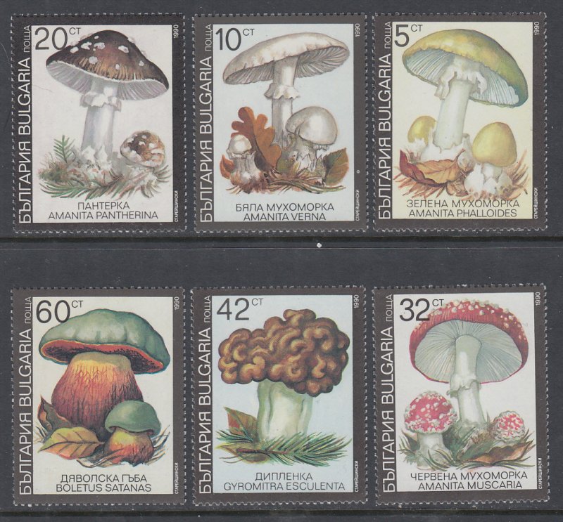 Bulgaria 3597-3602 Mushrooms MNH VF