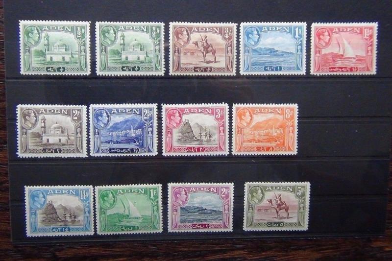 aden 1939-48 Set für 5rs mm