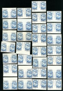 US Stamps # 768a VF Lot of 40 horiz. pairs w/ vert. gutters Scott Value $320.00