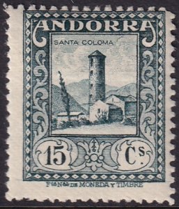 Andorra Spanish 1929 Sc 16 MH* perf 14
