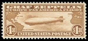 MOMEN: US STAMPS #C14 MINT OG NH GRAF ZEPPELIN XF