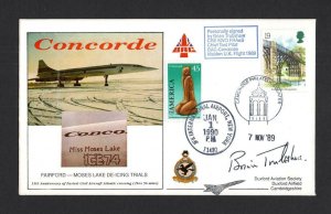 1989/90 CONCORDE COVER SIGNED BY BRIAN TRUBSHAW