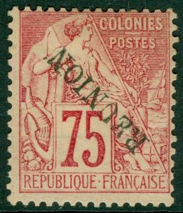 EDW1949SELL : REUNION 1891 Sc #27a Inverted Ovpt. Stamp genuine but ovpt is not