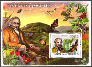 Comoro Islands 2008 Butterflies W. Kirby S/S MNH