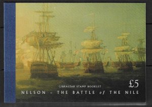 GIBRALTAR SGSB12 1998 BATTLE OF THE NILE BOOKLET MNH