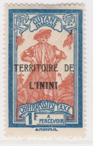 French Colony Inini Postage Due 1932-41 1fr MH* Stamp A22P18F8857-