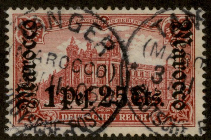 Germany 1903 Morocco Mi30B Tanger CDS No Wmk Reichspostamt Berlin 91978