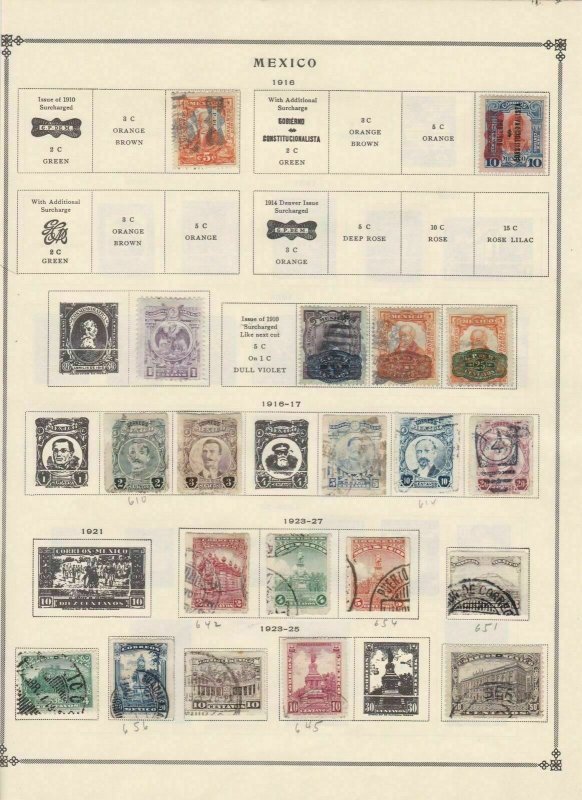 mexico early stamps on page  ref r12915